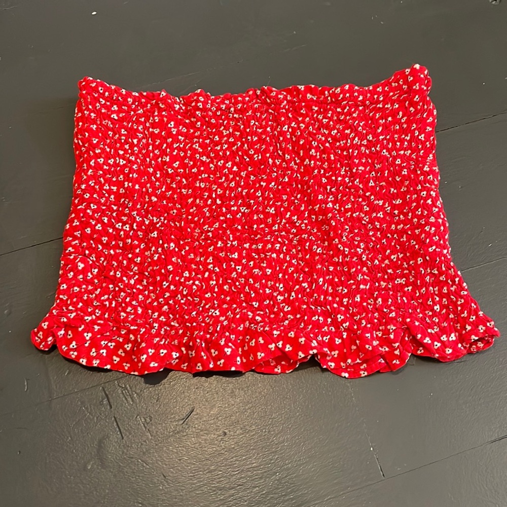 Red crop top